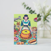 Retro Food Comics Briefkaart (Staand voorkant)