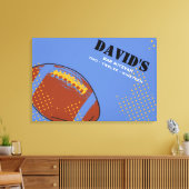 RETRO FOOTBALL Bar Bat Mitzvah Inloggen Board Canvas Afdruk (Insitu (Woonkamer))