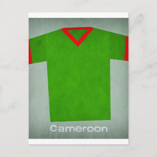 Retro Football Jersey Cameroon Briefkaart