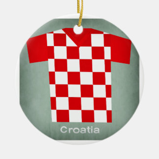 Retro Football Jersey Kroatië Keramisch Ornament