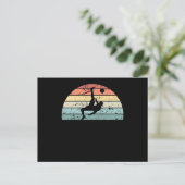 Retro Football Sunset Football Sunrise Briefkaart (Staand voorkant)