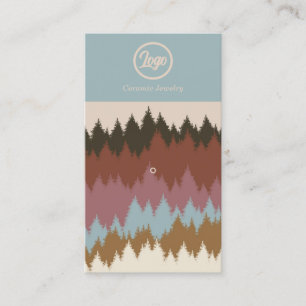 Retro Forest Pin Sieraden Logo Visitekaartje