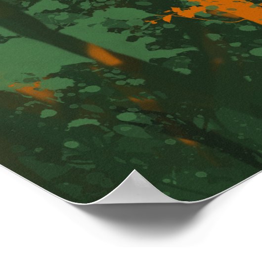 Retro Forest Sunset Poster (Hoek)