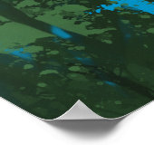 Retro Forest Sunset Poster (Hoek)