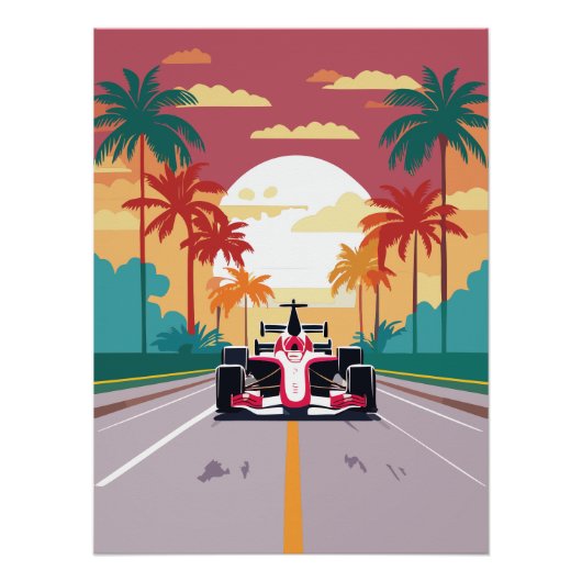 Retro Formula One Wall Art Poster Perfect Poster (Voorkant)