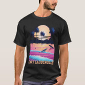 Retro Fort Lauderdale Florida Souvenir Surf T-shirt (Voorkant)