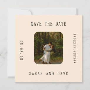 Retro Foto Bewaar de Datum Save The Date