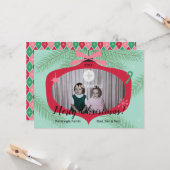 Retro Foto Kerst Kaart 5x7 (Voorkant / Achterkant in situ)