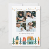 Retro foto Kerstvakantie Kaart (Achterkant)