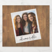 Retro Foto Lijst - Vierkant met Rustieke Hout Teru Bier Etiket (Enkel label)