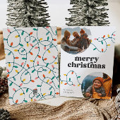 Retro foto Vrolijke kerst Kaart