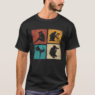 Retro Fotograaf Posities Camera Foto T-shirt