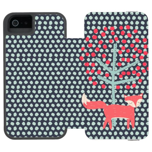 Retro Fox Incipio iPhone Portemonnee Hoesje (Agenda Open)