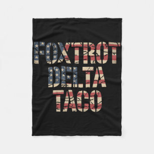 Retro Fox Rood Delta Taco Grappig Trump Weerstaat Fleece Deken