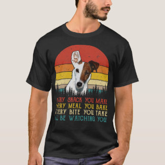 Retro Fox Terriers Glad Elke Snack die je Eve maak T-shirt