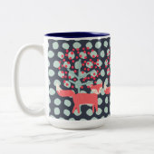 Retro Fox Tweekleurige Koffiemok (Links)