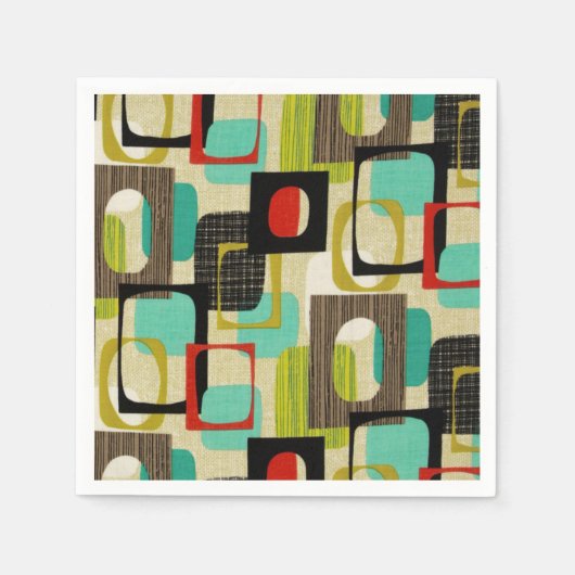 Retro Framed Tan Servetten (Voorkant)