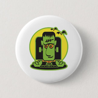 retro frankenstein ontwerp ronde button 5,7 cm