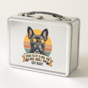 Retro Franse Bulldog Zonnebril Mijn Werk Is Om Te 