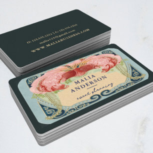  Retro Franse Floral Art Nouveau Lijst Visitekaartje