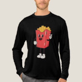 Retro Franse Frites Tri-Blend Shirt (Voorkant volledig)