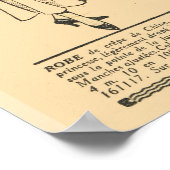 Retro  Franse Mode, dagbladen 1931 Poster (Hoek)