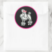 Retro Franse Poodle Stickers (Tas)