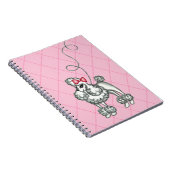 Retro Franse Roze Poodle School Schrijfboek Notitieboek (Rechterzijde)