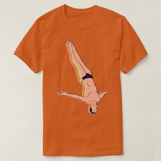 Retro Free Dive T-shirt (Design voorkant)