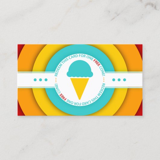 rétro FREE ICE CREAM CONE coupon (Devant)