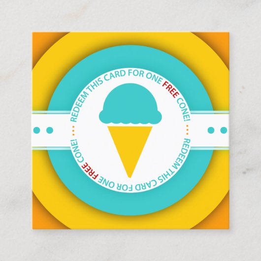 rétro FREE ICE CREAM CONE coupon (Devant)