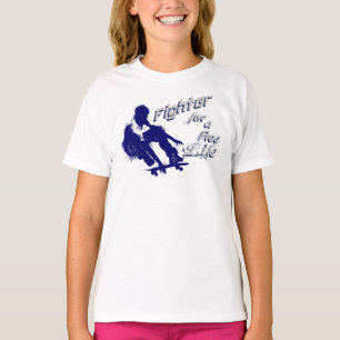 Retro Freedom Fighter voor een Free Life Skater T-shirt