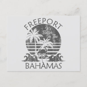 Retro Freeport Bahama's Briefkaart Vakantie Cruise