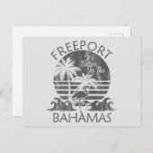 Retro Freeport Bahamas Carte postale Vacances Croi (Devant / Derrière)