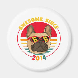 Retro French Bulldog Geweldige sinds 2014 Magneet