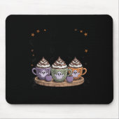 Retro Freshly Boo'd Coffee Lovers Boujee Ghost Hal Muismat (Voorkant)