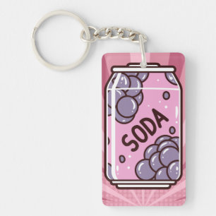 Retro frisdrankontwerp – verfrissende drank sleutelhanger