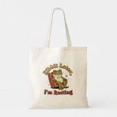 Retro Frog Chill Quote Canvas Tote Bag (Achterkant)