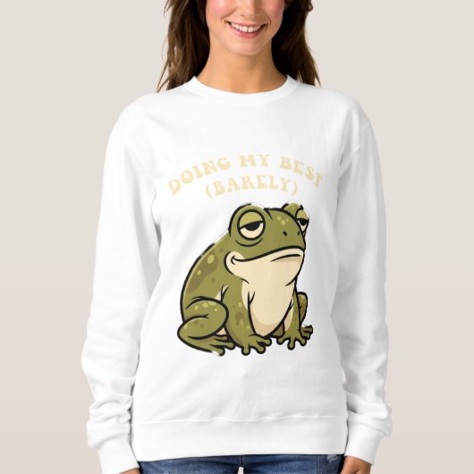 Retro Frog Doing My Best Women’s Sweatshirt (Devant)