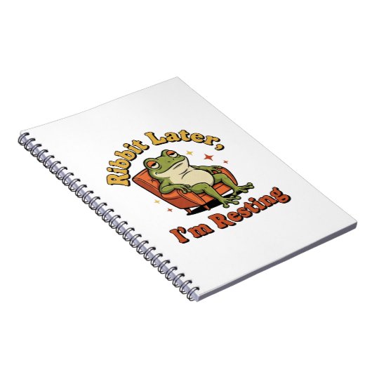 Retro Frog Funny Quote Lined Notebook Notitieboek (Rechterzijde)