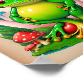 Retro Frog Groovy Mushroom Psychedelic Poster (Hoek)