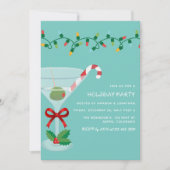 Retro Frost Christmas Holiday Cocktail Party Kaart (Voorkant)