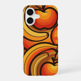 Retro Fruitgolven iPhone 16 Hoesje
