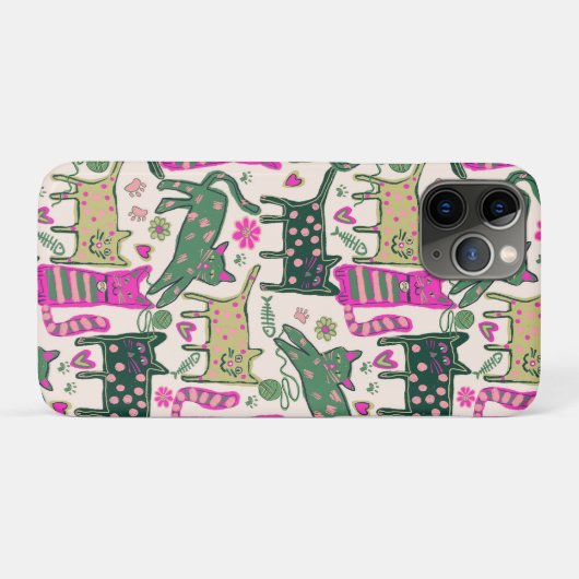 Retro Fun Cat Design Case-Mate iPhone Case (Achterkant (horizontaal))
