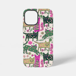 Retro Fun Cat Design iPhone 12 Mini Hoesje