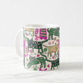 Retro Fun Cat Design Koffiemok (Voorkant links)