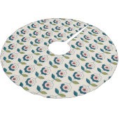 Retro Fun Garden Flower Pattern Kerstboom Rok (Gekanteld)