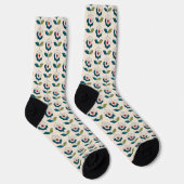 Retro Fun Garden Flower Pattern Sokken (Rechts)