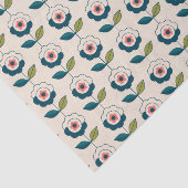 Retro Fun Garden Flower Pattern Tissuepapier (Detail)