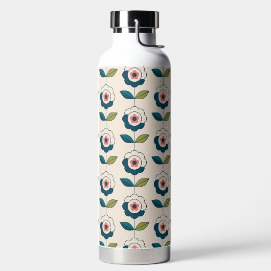 Retro Fun Garden Flower Pattern Waterfles (Links)